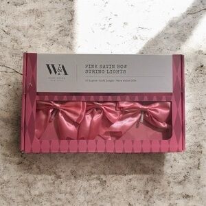 Pink Satin Bow String Lights